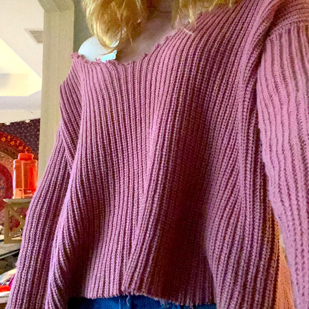 XS pink a. n. a. Off the shoulder Sweater